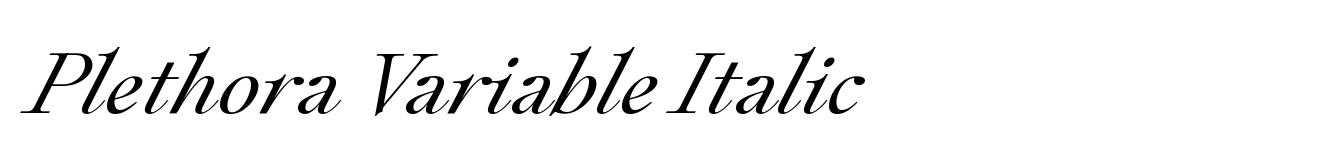 Plethora Variable Italic image